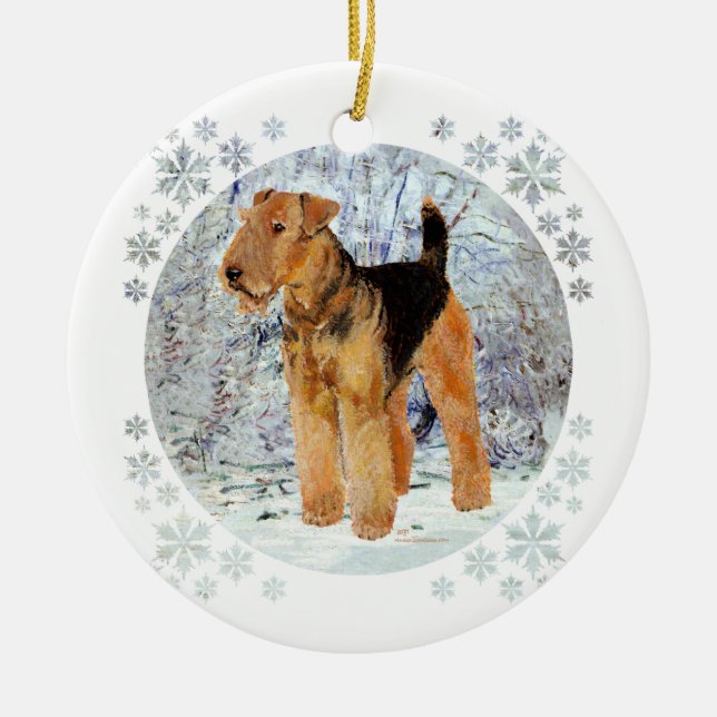Winterzeit Keramik Ornament (Vorne)