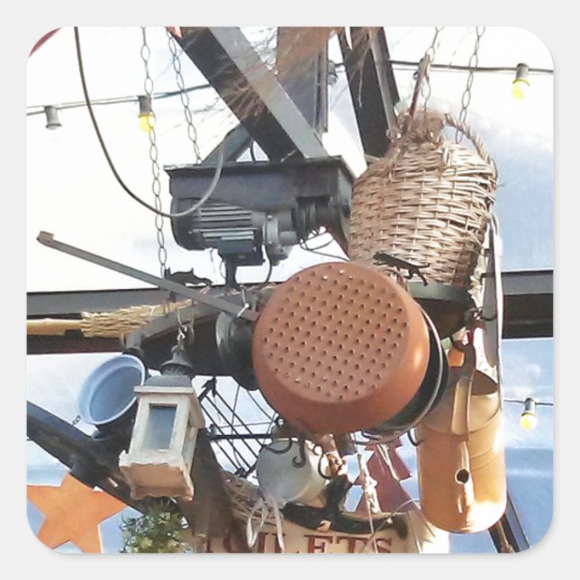 Winterzeit Quadratischer Aufkleber (Vorderseite)