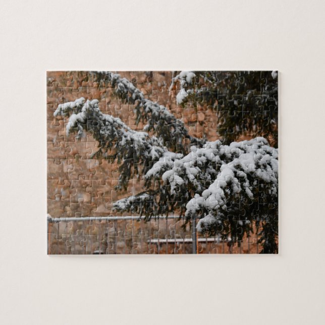 Winterzeit , Schnee auf den Bäumen (Horizontal)