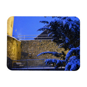 Winterzeit , Schnee auf den Bäumen Magnet