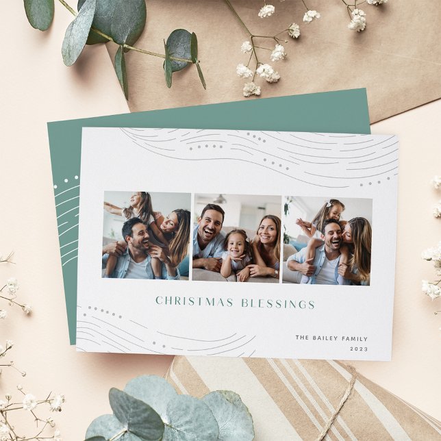 Winterzeiten | 3 FotoCollage Feiertagskarte (Von Creator hochgeladen)