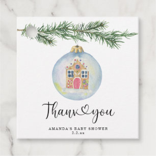 Winterzweig - Babyparty-Dankeschön  Geschenkanhänger