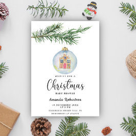 Winterzweig mit Dusche für Spielzeug Einladung