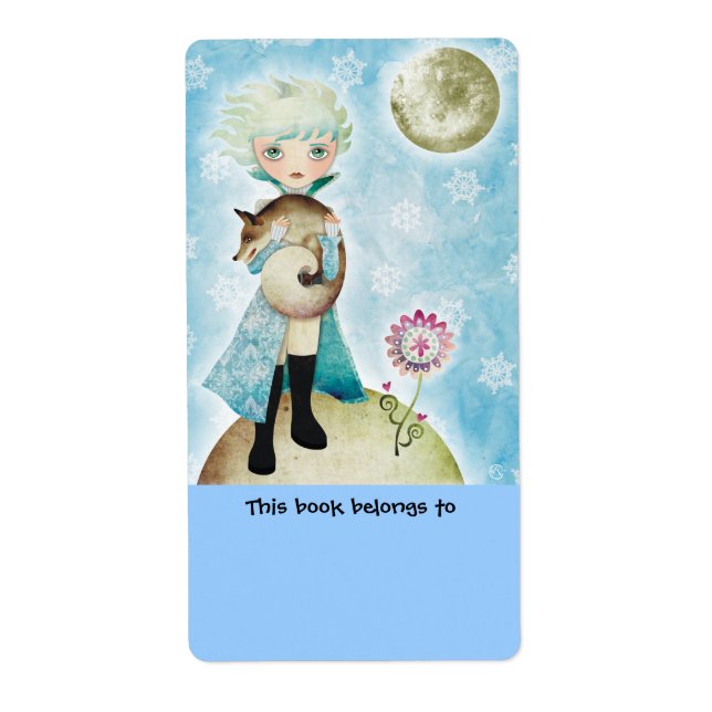 Wintry Prince Buchzeichens Labels (Vorne)