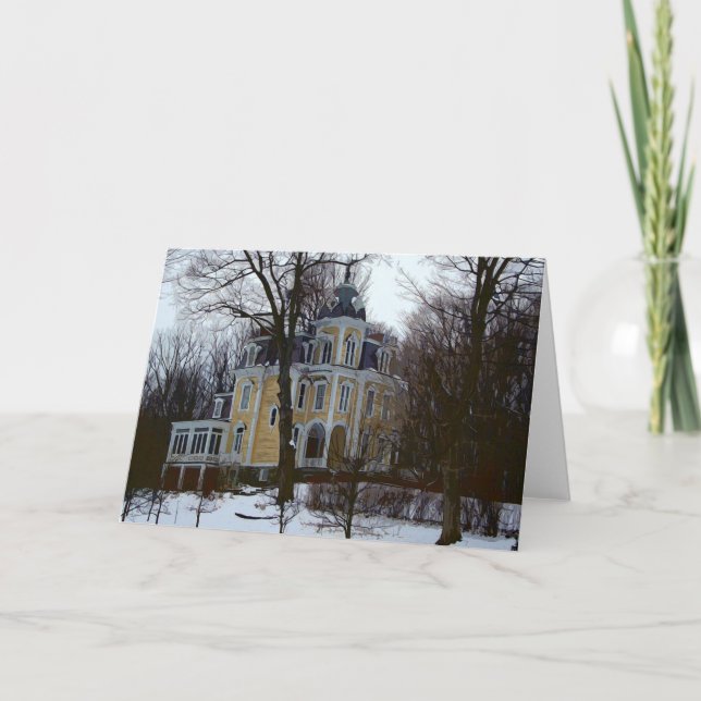 Wintry Victorian Feiertagskarte (Vorderseite)