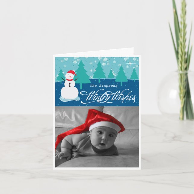 Wintry Wites Feiertagskarte (Vorderseite)