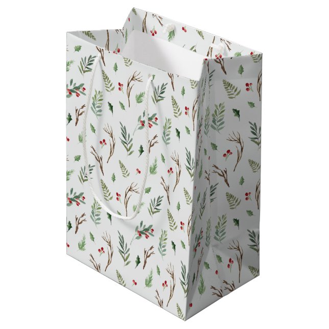 Wintry Wonderland Christmas Holiday Sac cadeau (Devant Angle)