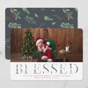 Wintry Wonderland Holiday Birth Ankündigung