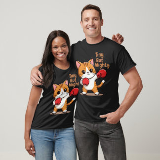 Winzig aber mächtig boxende Katze - Süße rote Katz T-Shirt