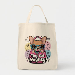 Winzig aber mächtiger Chihuahua-T-Shirt Tragetasche