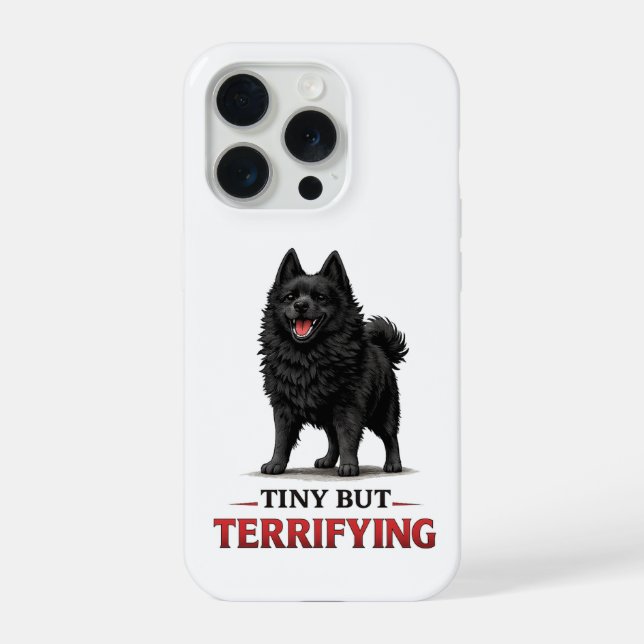 Winzig aber schrecklich Schipperke iPhone 15 Pro Hülle (Rückseite)