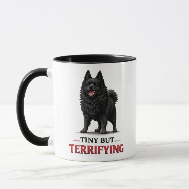 Winzig aber schrecklich Schipperke Tasse (Links)