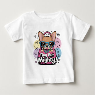 Winzige aber mächtige Chihuahua-Schlüsselanhänger Baby T-shirt