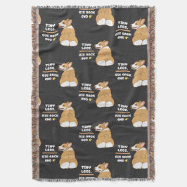 Winzige Beine großes Hinterteil | Corgi-Hundefan Decke