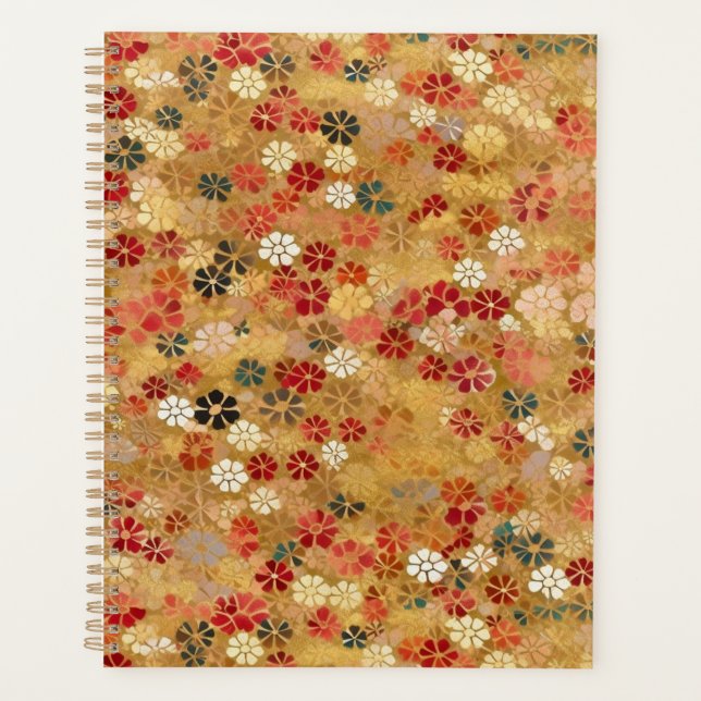 Winzige Blume Chiyogami Planner Planer (Vorderseite)