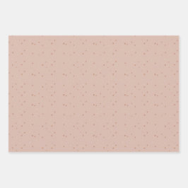 Winzige braune Herzen  Geschenkpapier Set