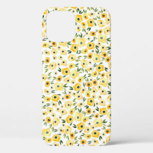 Winzige gelbe Blumen: Wasserfarb-Nahtlos. Case-Mate iPhone Hülle