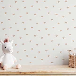 Winzige Herzen Ditsy Minimalist Neutral Mädchen-Ki Tapete