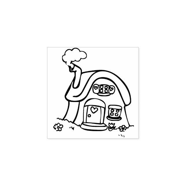 winzige Hütte Art Briefmarke Gummistempel (Prägung)