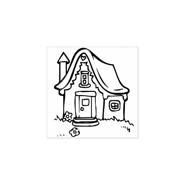 winzige Hütte Art Briefmarke Gummistempel (Prägung)