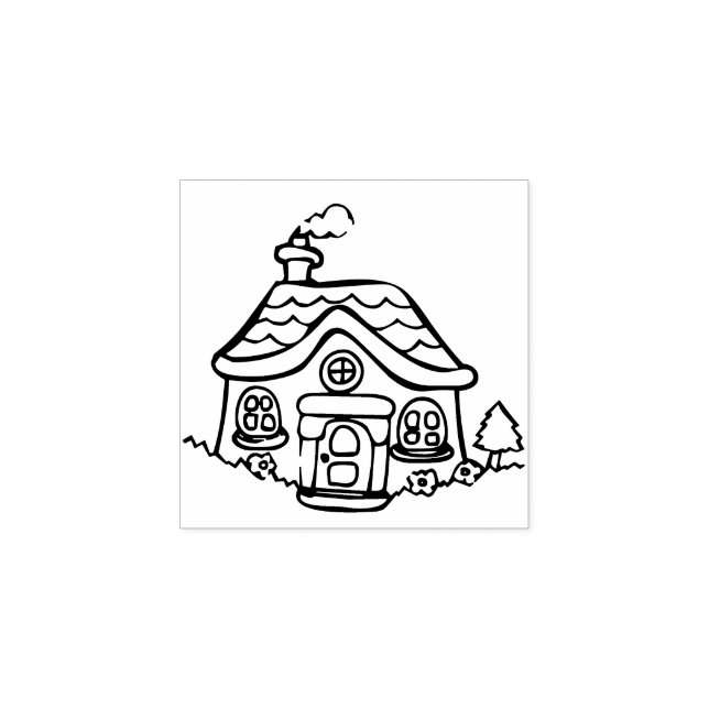 winzige Hütte Art Briefmarke Gummistempel (Prägung)