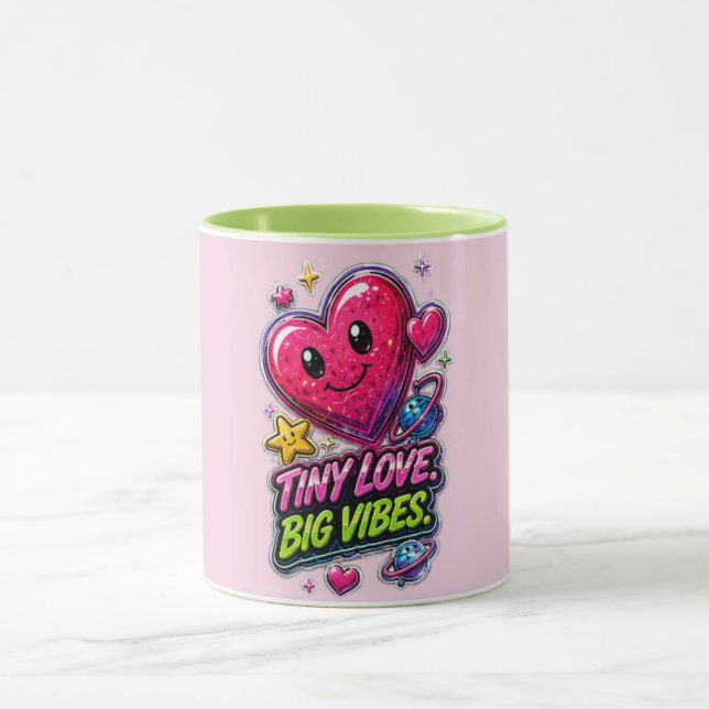 Winzige Liebe Große Vibes Tasse 💖✨ (Zentrum)