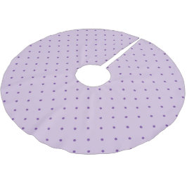 Winzige Lila Polka-Dots auf leicht Lila Polyester Weihnachtsbaumdecke
