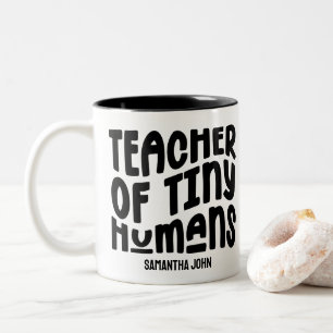 Winzige Menschen   Lehrer Dankeschön Schwarz Zweifarbige Tasse