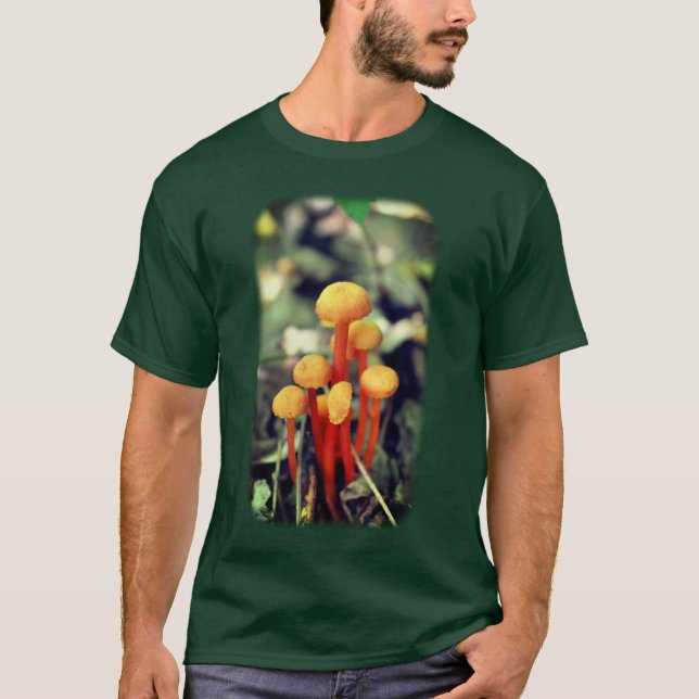 Winzige Orange Pilze Natur T-Shirt (Vorderseite)
