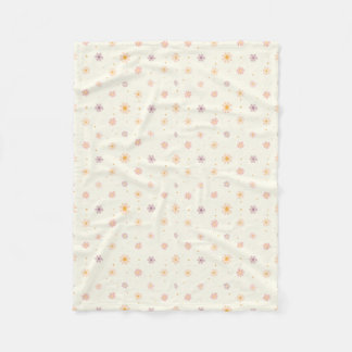 Winzige Pastellblumen Fleecedecke