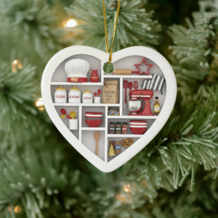 Winzige Regale: Backedition 2D-Druck Liebe zum Bac Keramik Ornament