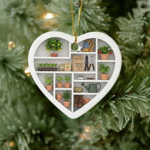 Winzige Regale: Gartenedition (grafischer Druck) Keramik Ornament