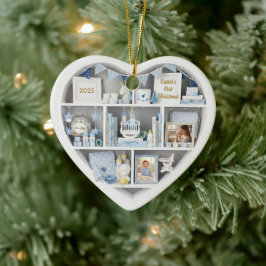 Winzige Regale Personalisiertes erstes Weihnachten Keramik Ornament