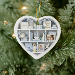 Winzige Regale Personalisiertes erstes Weihnachten Keramik Ornament