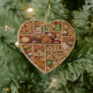 Winzige Regale: Weihnachtsessen Ausgabe 2D-Druck X Keramik Ornament