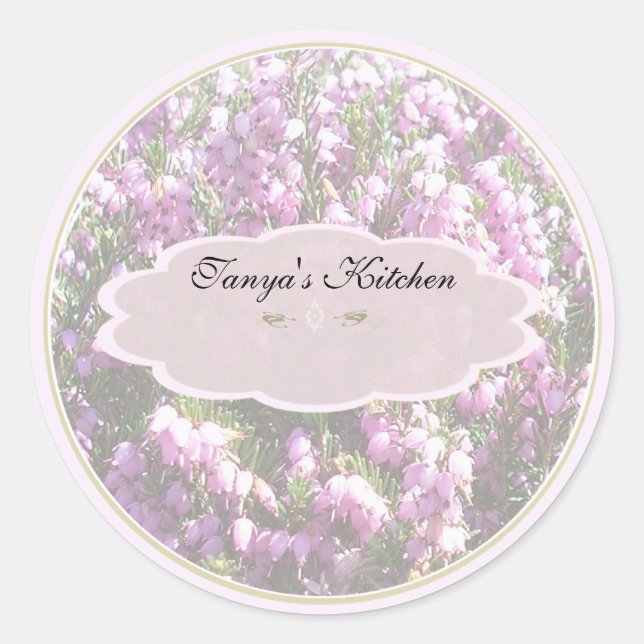 winzige Rosa Blume Gewürzkleber Runder Aufkleber (Vorderseite)