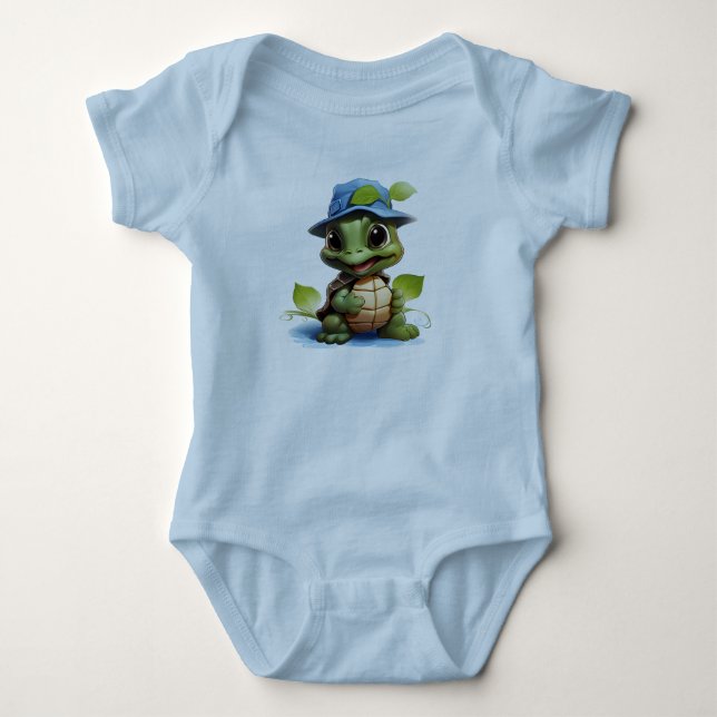 Winzige Schildkrötenwunder: Baby Turtle Baby Strampler (Vorderseite)