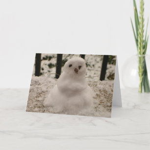 Winzige Schneemann-Grußkarte Feiertagskarte