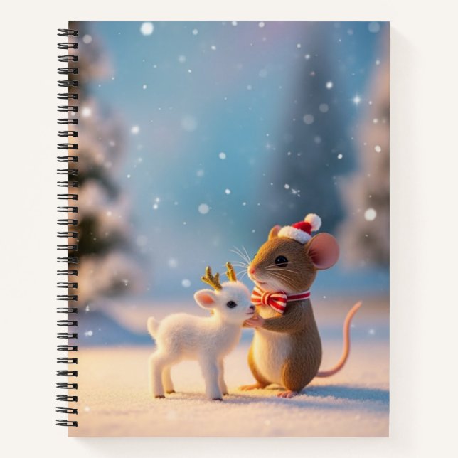Winzige Weihnachtsfreuden Notizbuch (Vorderseite)