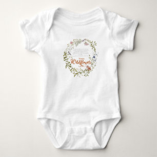 Winzige Wildblume   Mädchen 1. Geburtstag Baby Strampler