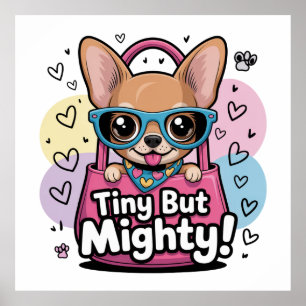 Winziger aber mächtiger Chihuahua   Poster & Druck