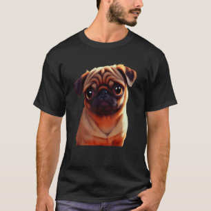 Winziger, bezaubernder brauner Mops, Puppenöl Pain T-Shirt