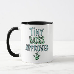 Winziger Boss Approved Süße Haustier Pfotenabdruck Tasse