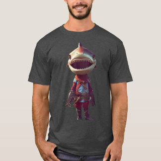 Winziger Niedlicher und bezaubernder Hai Herbst An T-Shirt
