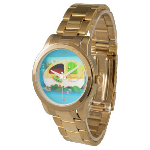 winziger Sinti und Roma-Wohnwagen Armbanduhr