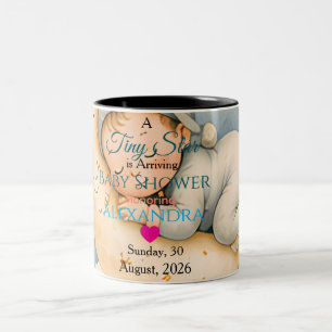 Winziger Stern kommt - Baby Shower Kollektion Zweifarbige Tasse