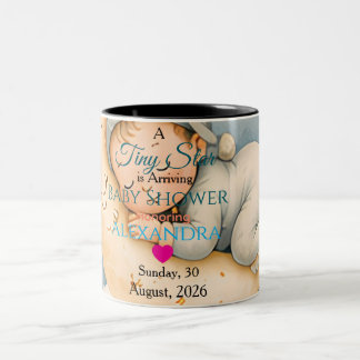 Winziger Stern kommt - Baby Shower Kollektion Zweifarbige Tasse