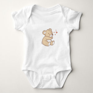 Winziger Teddybär-Baby-Body Baby Strampler