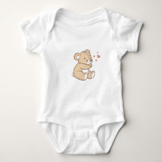 Winziger Teddybär-Baby-Body Baby Strampler
