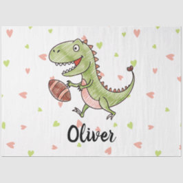 Winziger Trex Personalisiert Fußball spielen Seidenpapier